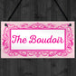 The Boudoir Vintage Shabby French Powder Room Hanging Plaque