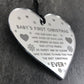 Baby Boys First Christmas Decoration Engraved Heart Bauble