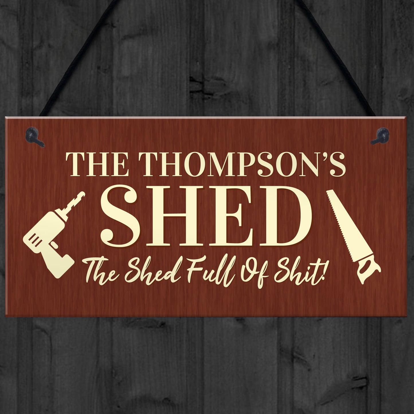 Funny Shed Sign Personalised Home Decor Door Sign Garden Plaque