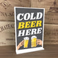 COLD BEER HERE Funny Bar Signs And Plaques Man Cave Bar Pub Sign