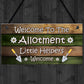 Allotment Sign Hanging Garden Shed Plaque Welcome Sign Gift