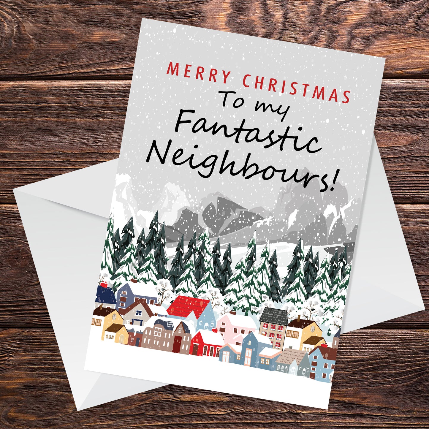 Fantastic Neighbours Christmas Card Handmade Christmas Card