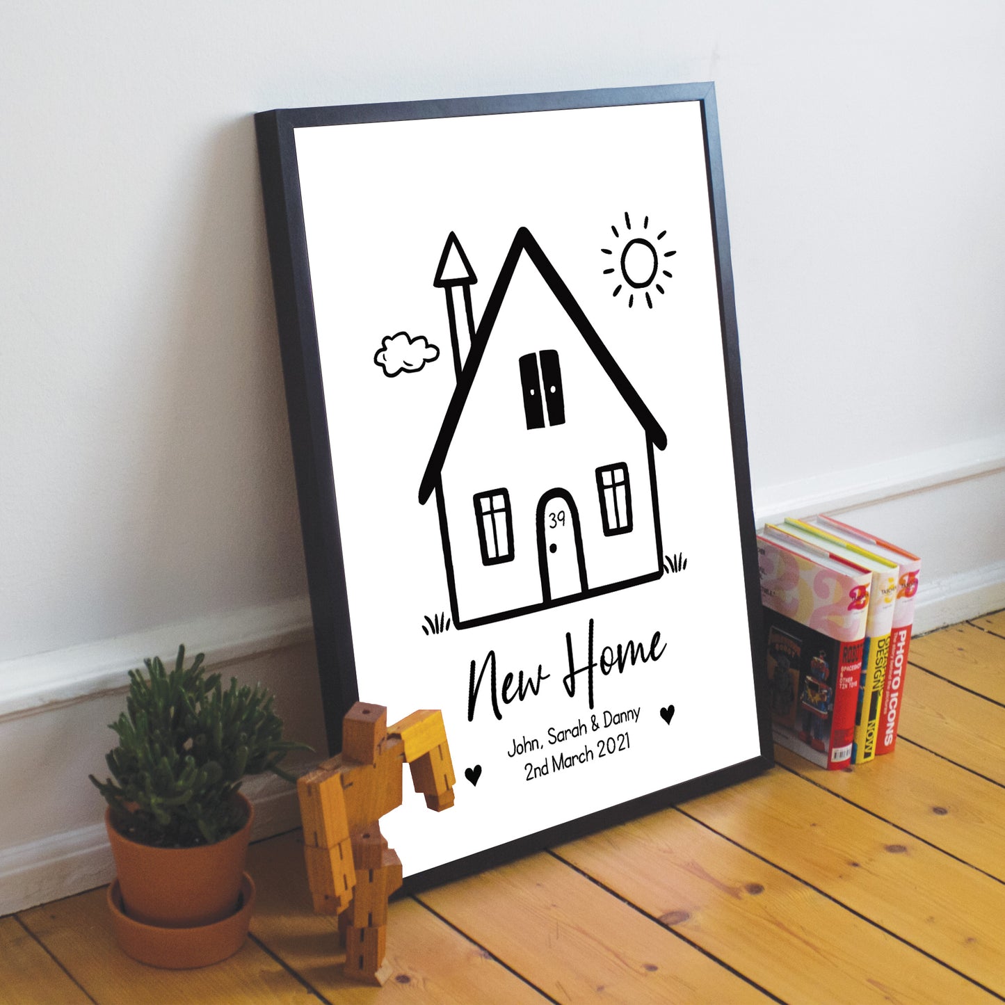 New Home Print Framed Gift For Couple Personalised Home Gift