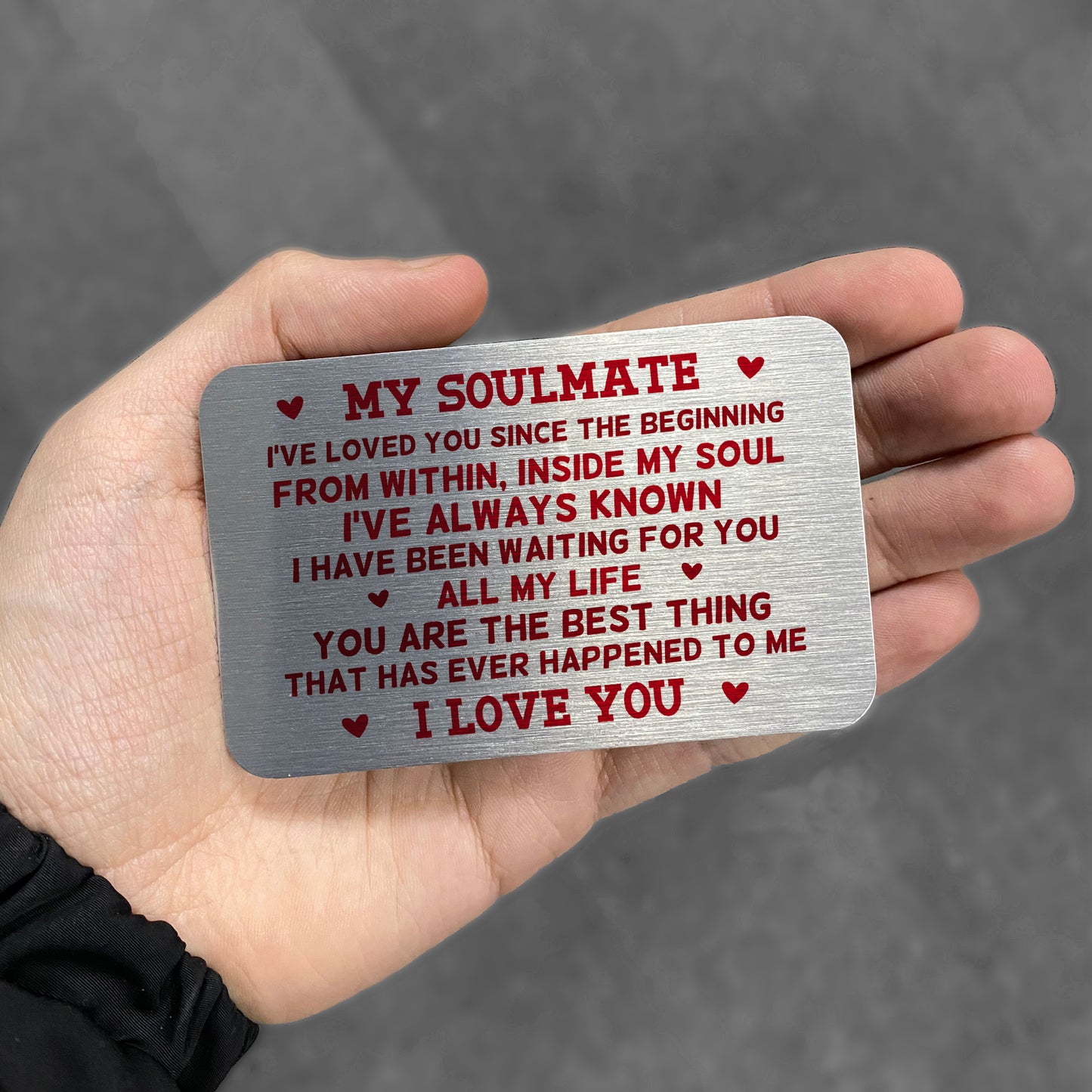 Soulmate Gift Wallet Card Insert Anniversary Gift For Him Her