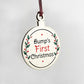 Bumps First Christmas Decoration Wood Christmas Tree Bauble