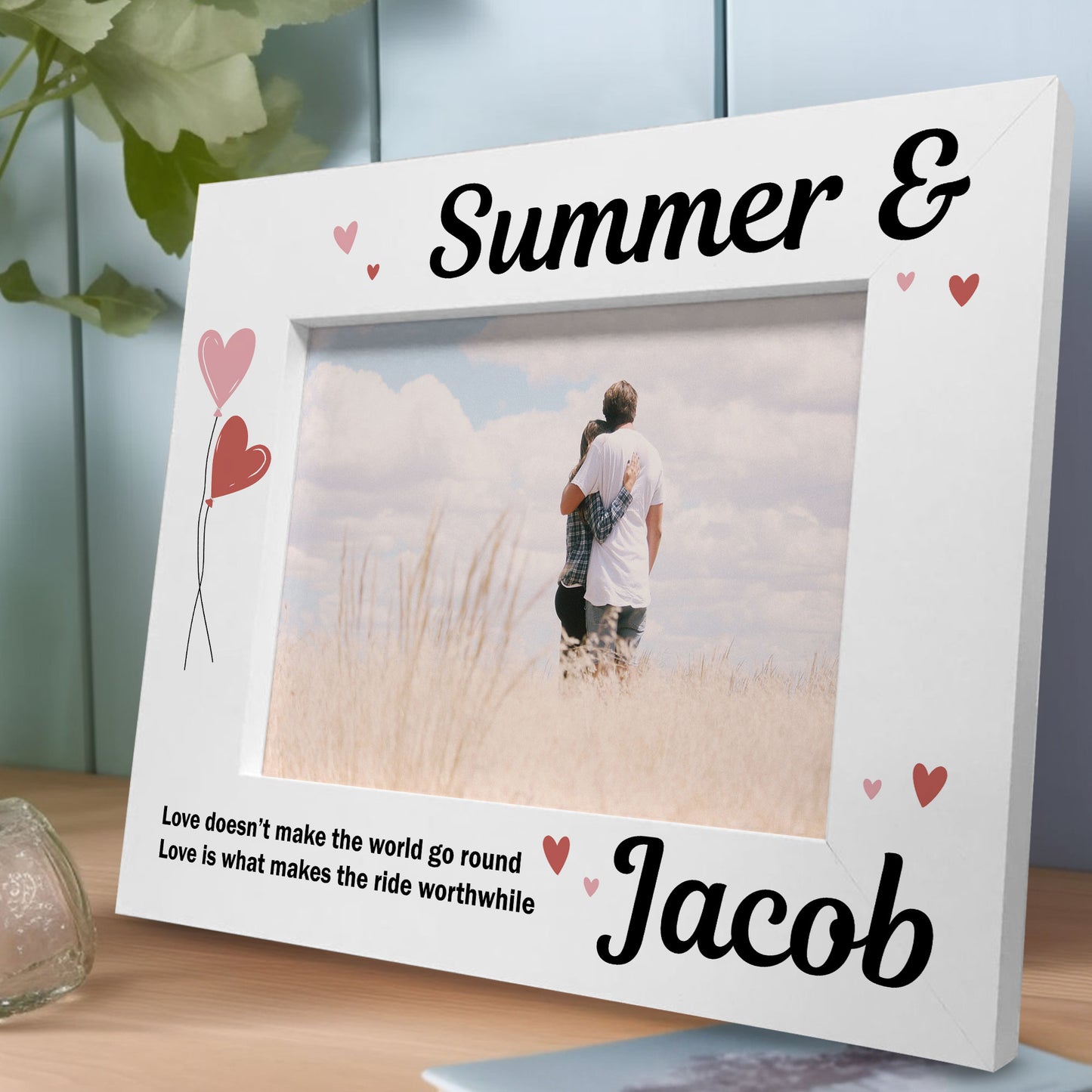 Personalised Love Couple Photo Frame Gift Anniversary Girlfriend