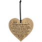 Brother Gift Idea For Birthday Christmas Engraved Heart Sister
