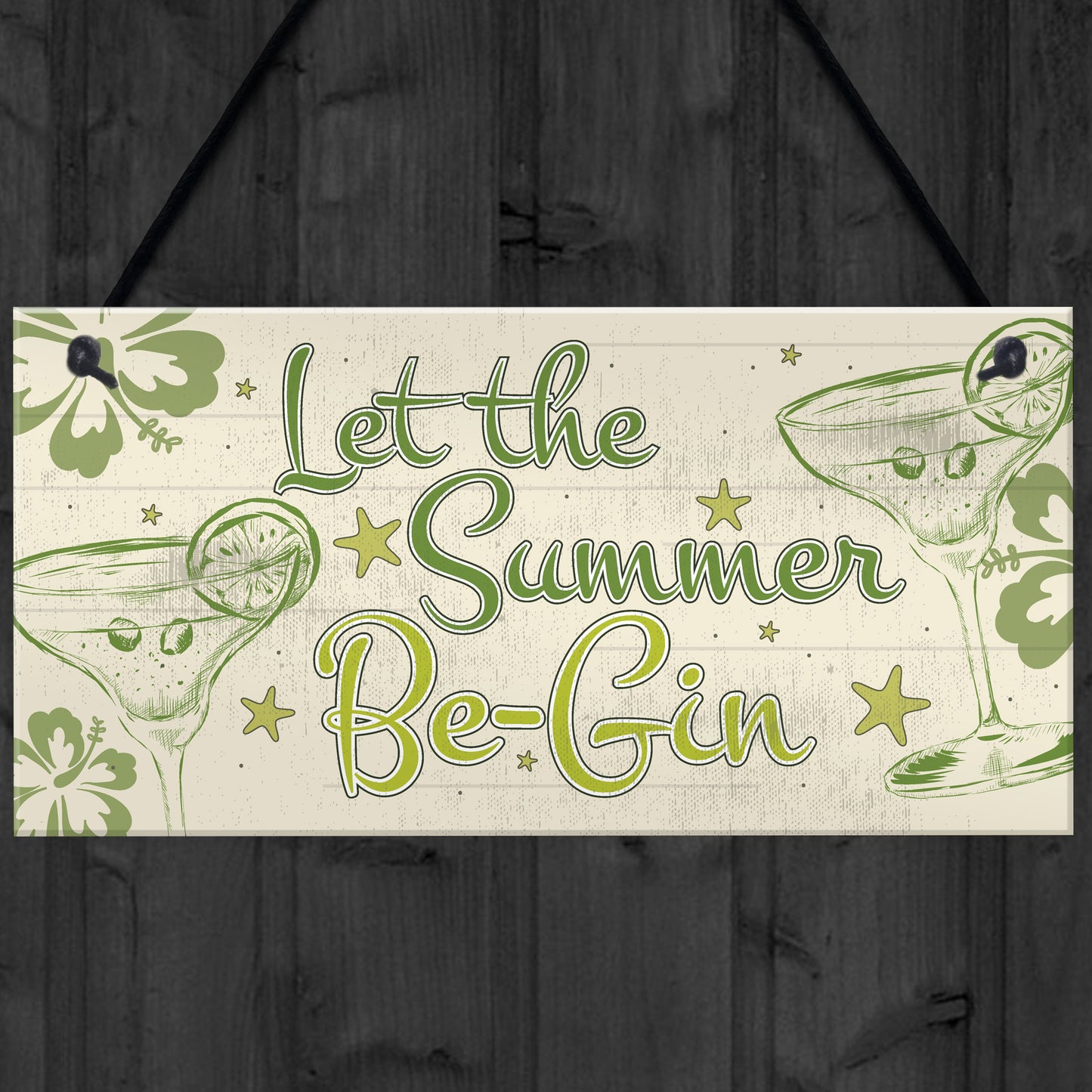 Funny Gin Sign Shabby Chic Home Bar Kitchen Alcohol Plaque