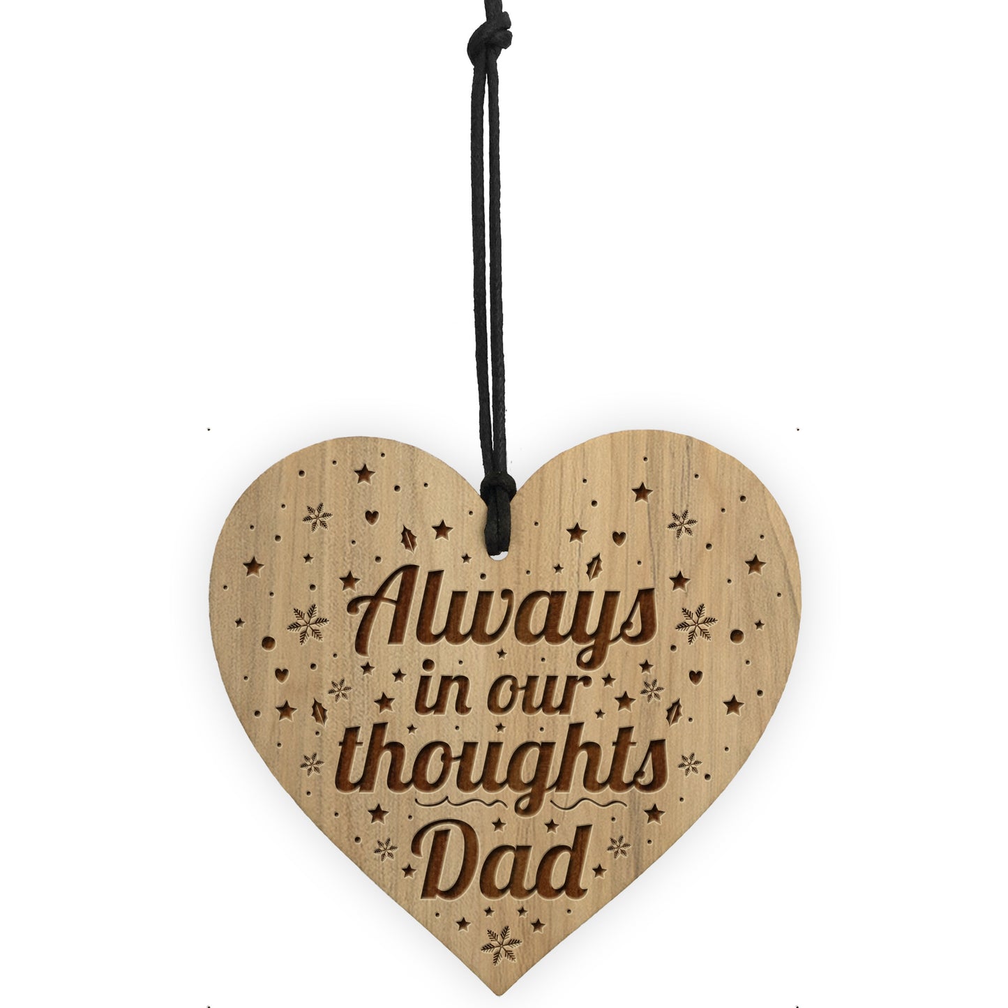 Dad Memorial Christmas Engraved Bauble Tree Decoration Gift