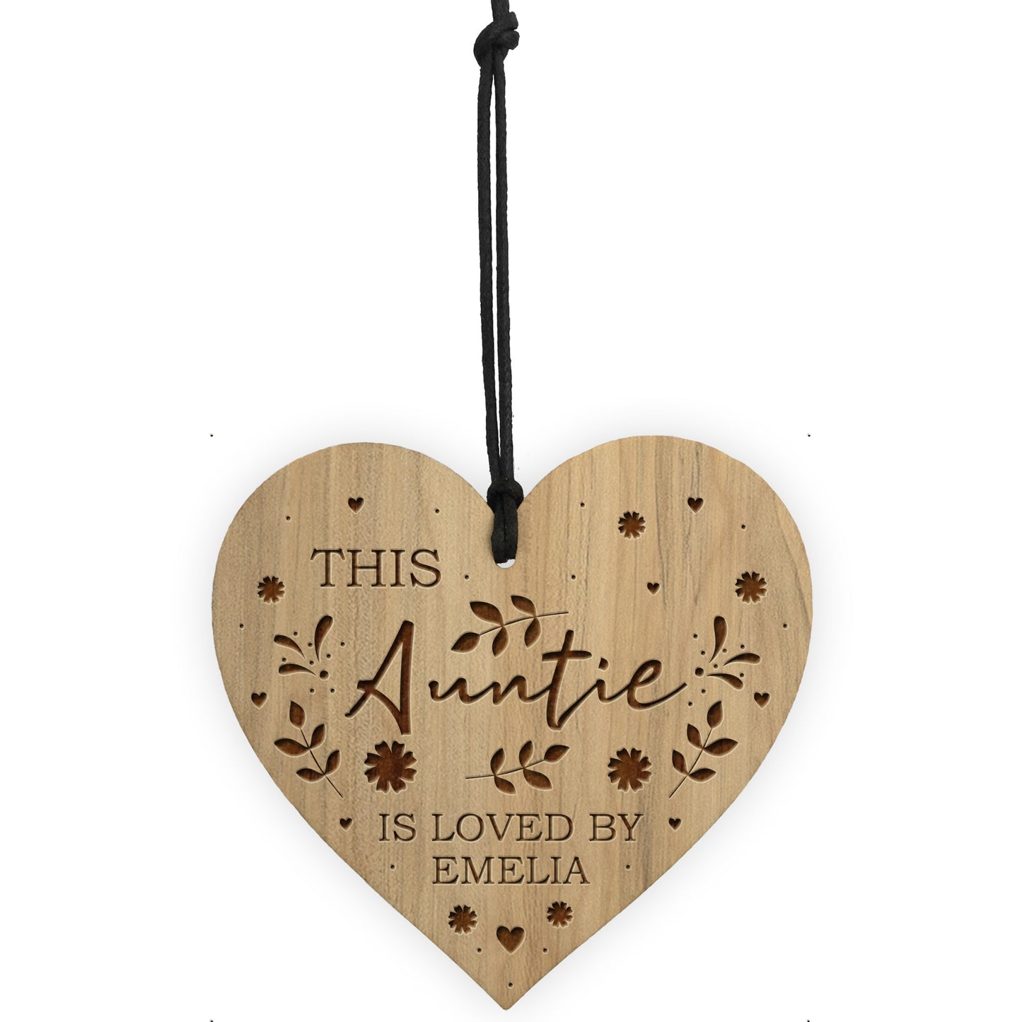 Auntie Gifts For Birthday Christmas Personalised Engraved Heart