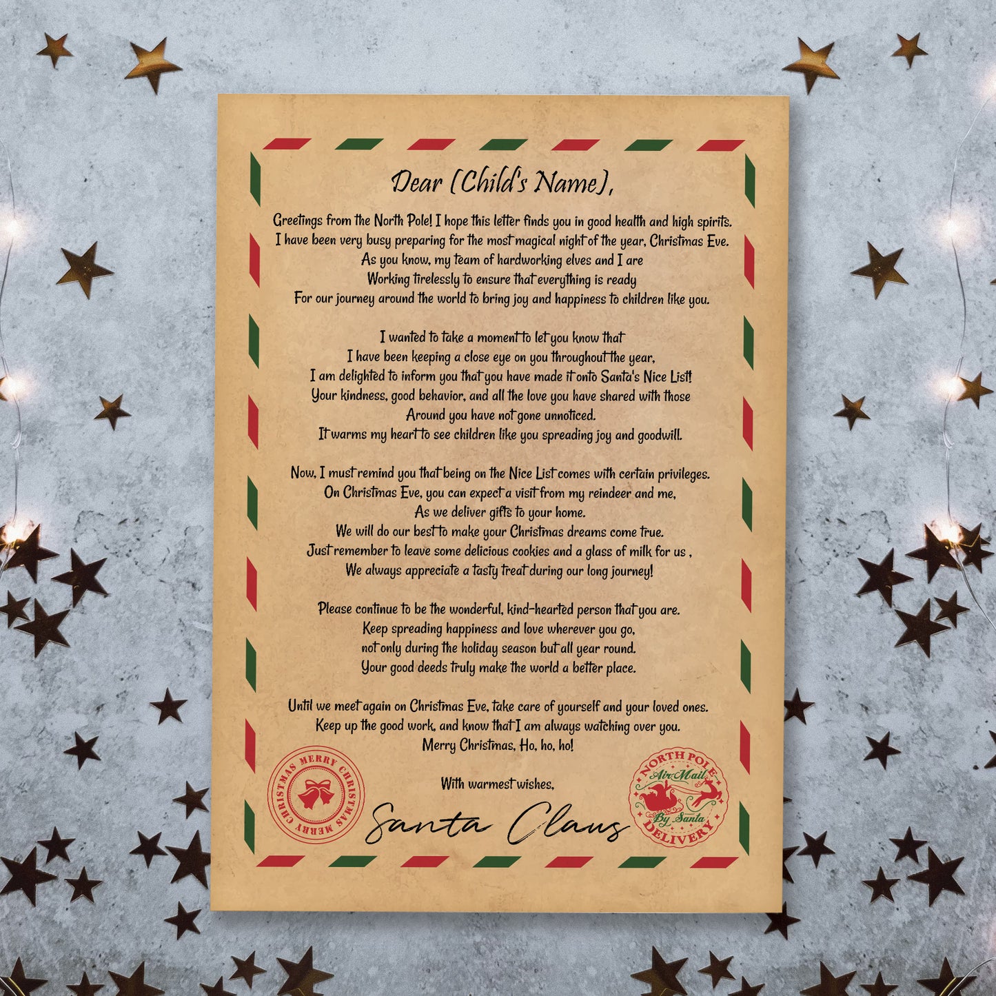 Personalised Letter From Santa Christmas Gifts For Daughter Son
