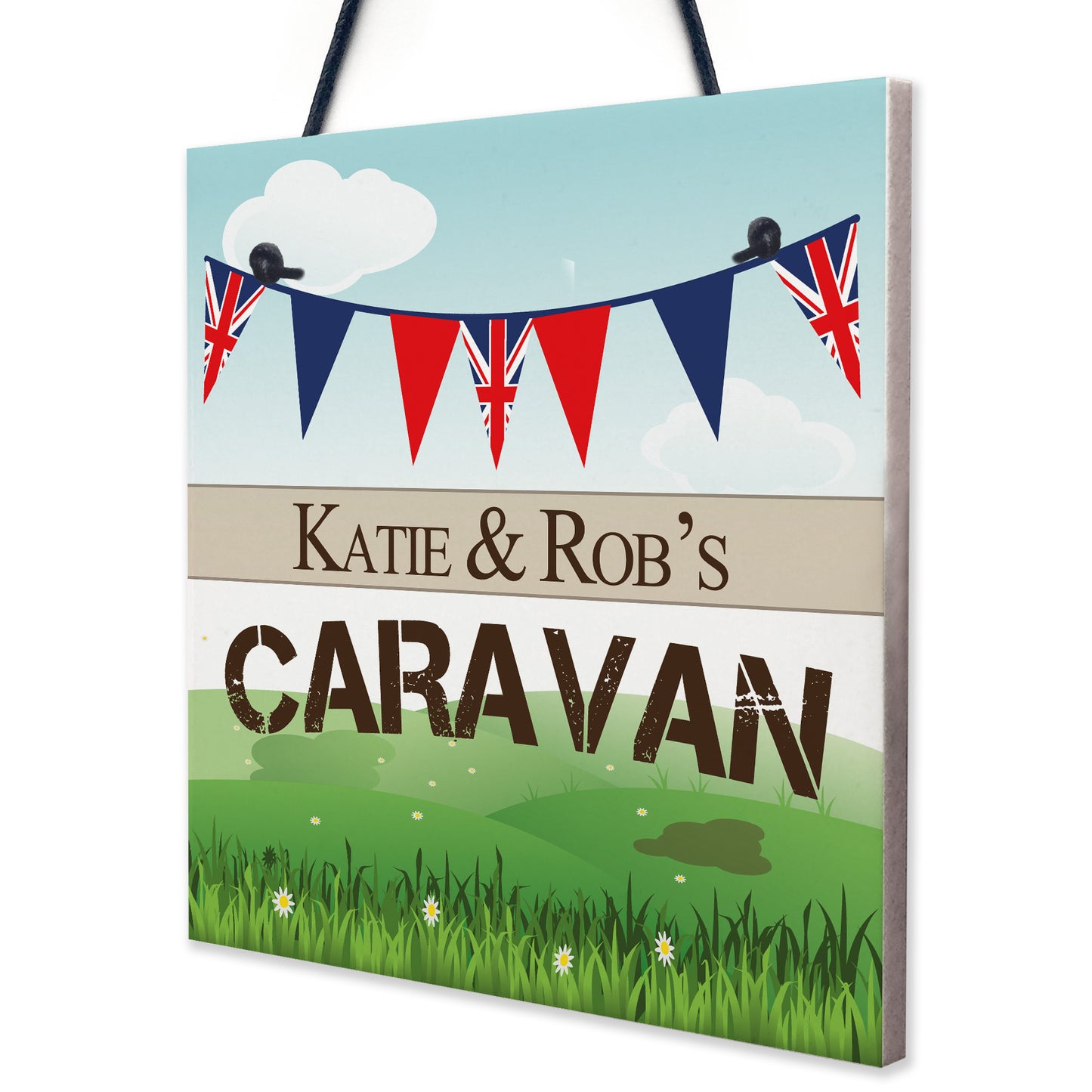 Personalised Caravan Campervan Friendship Gift Hanging Plaque