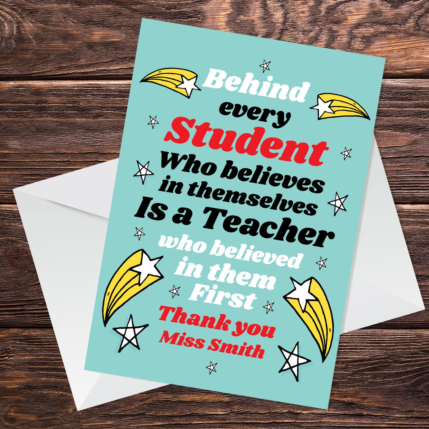 Thank You Teacher Cards Personalised Teacher Cards From Children