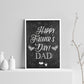 Happy Fathers Day Dad Print Gift From Daughter Son Keepsake