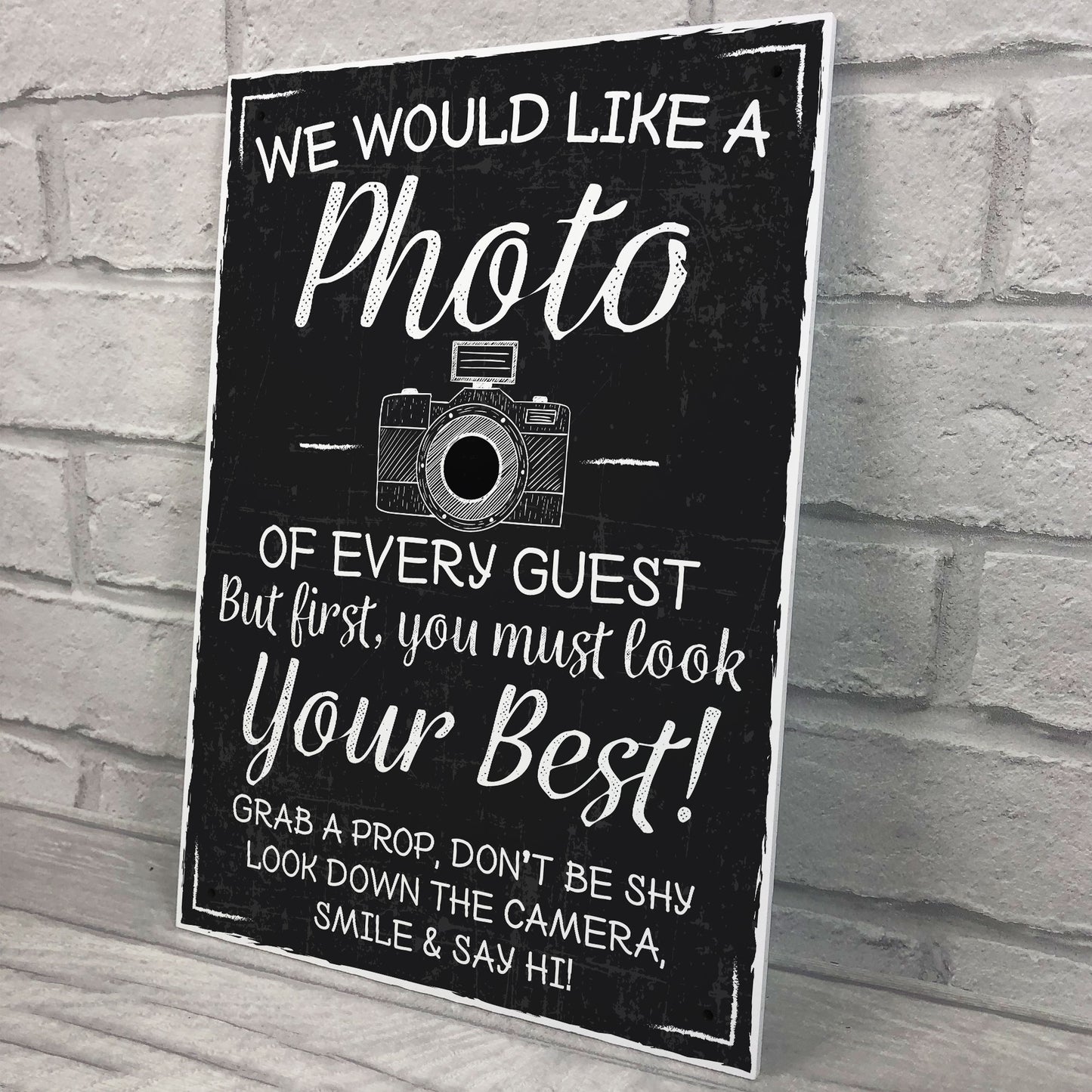 We Would Like A Photo Photobooth Sign Chalk Board Wedding Decor