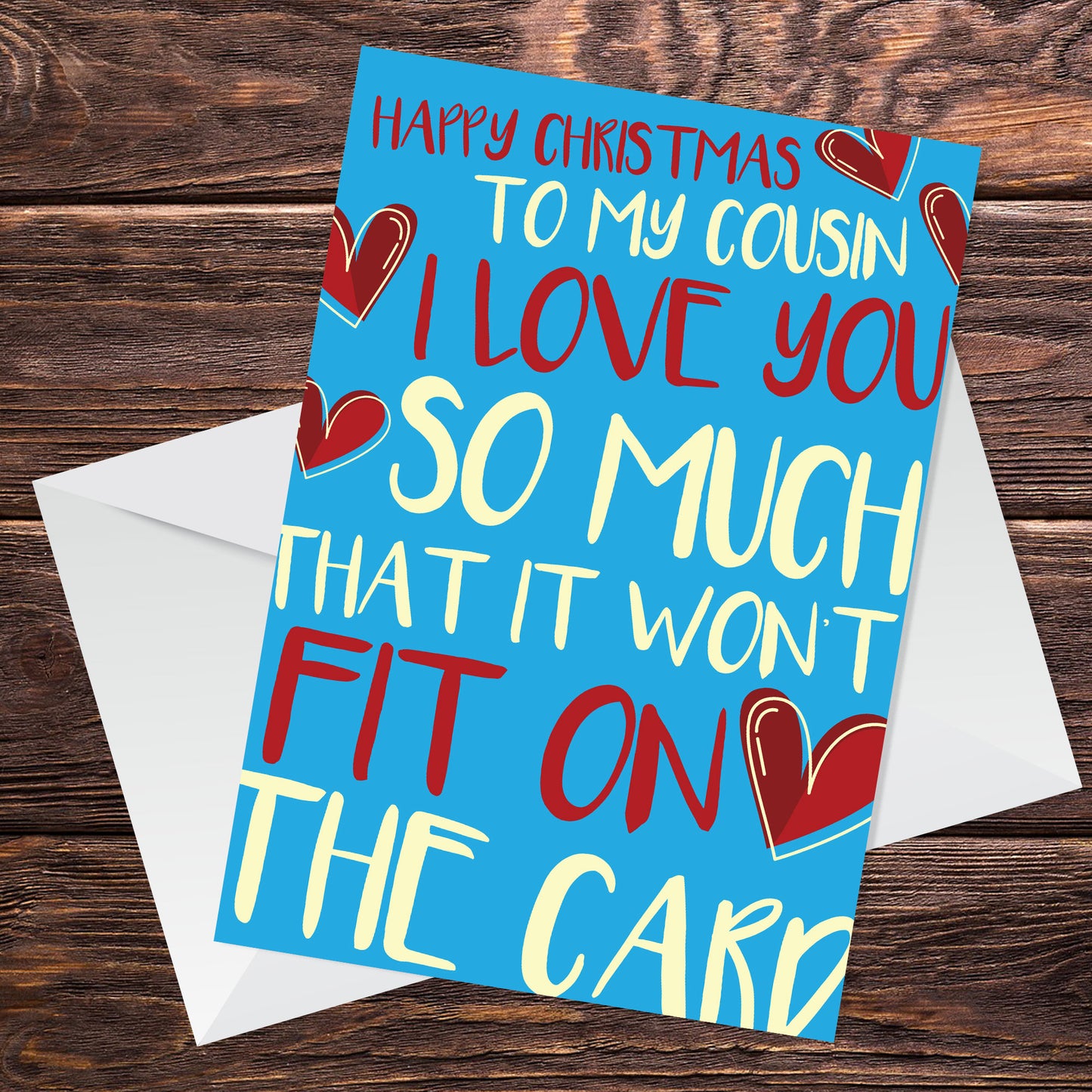 Christmas Card For Cousin Funny Cousin Christmas Card I Love You