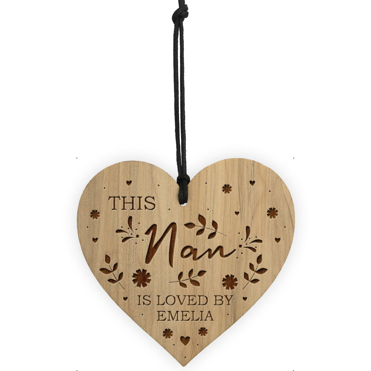 Nan Gifts For Birthday Christmas Personalised Engraved Heart