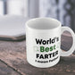 Worlds Best Farter Mug Funny Fathers Day Birthday Gift For Dad