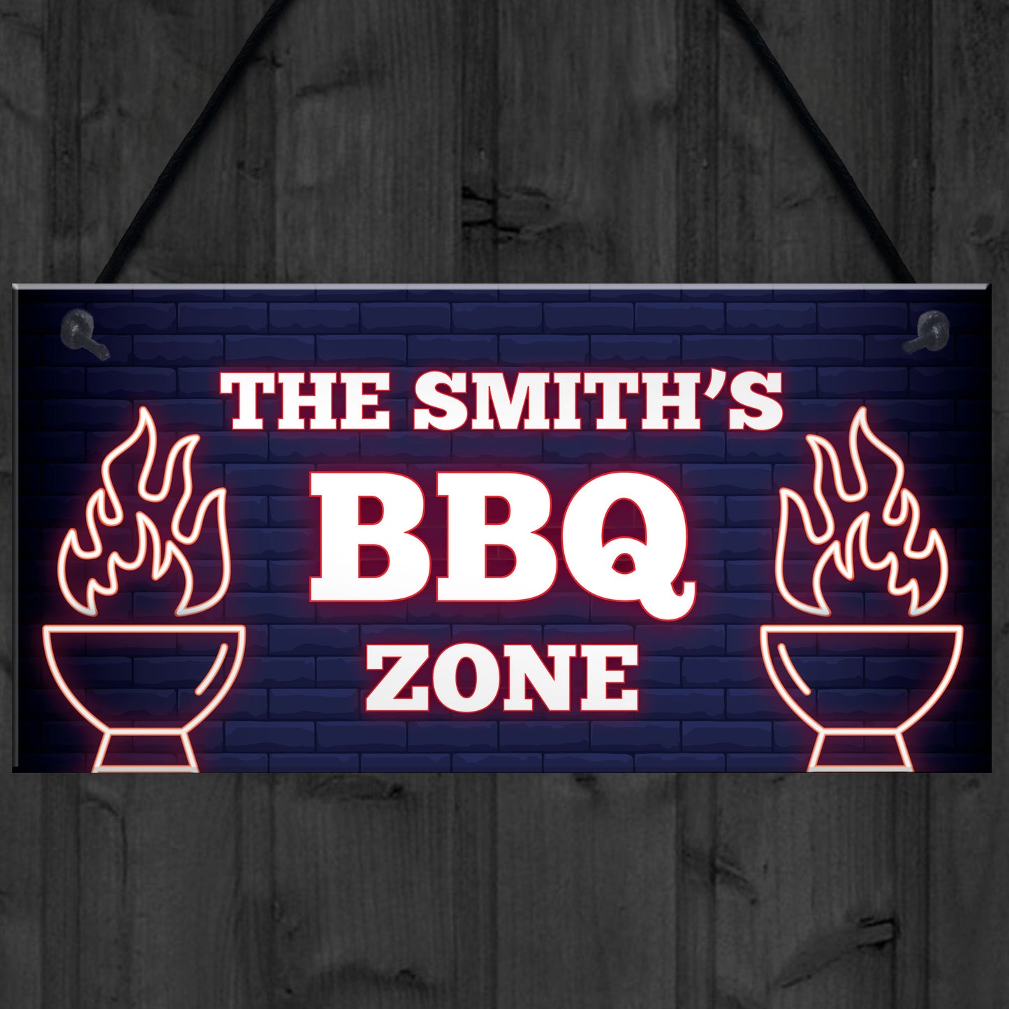 BBQ Signs For Garden Shed Summerhouse Personalised BBQ Zone