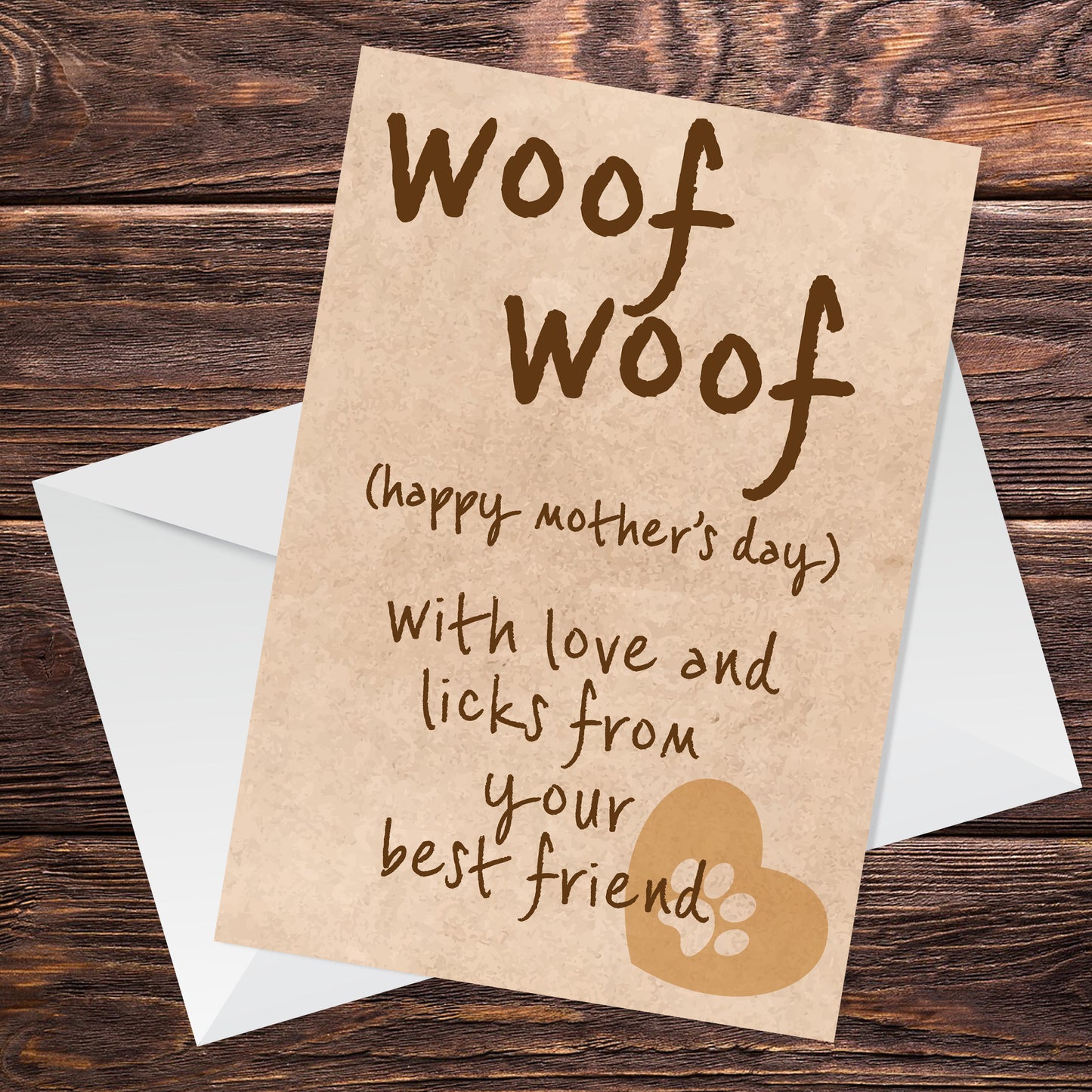 Happy Mothers Day Gift Card Dog Pet Gift For Doggy Mum
