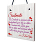 Soulmate I Love You Cute Christmas Gift Hanging Heart Plaque