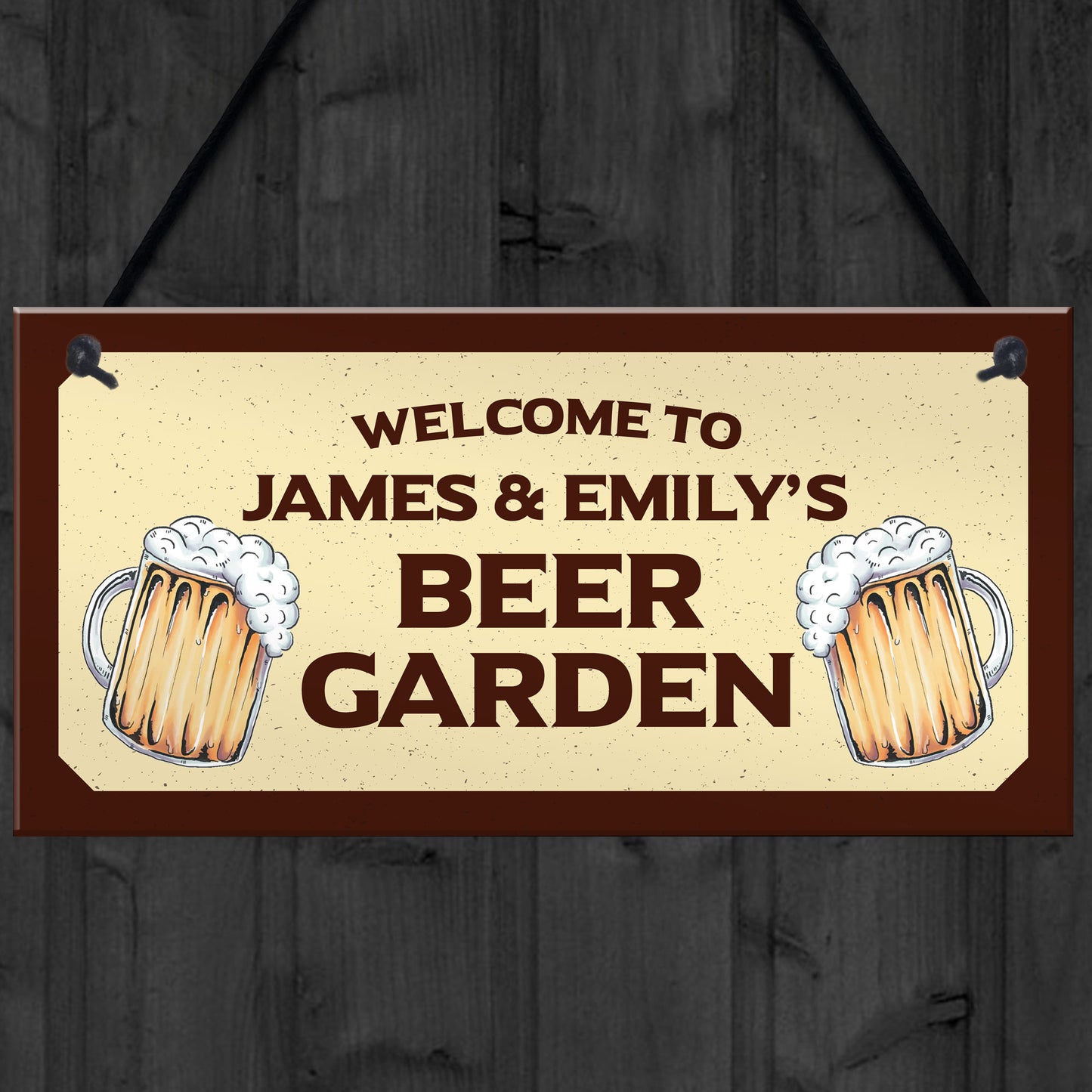 Personalised Sign For Beer Garden Novelty Home Bar Decor Sign