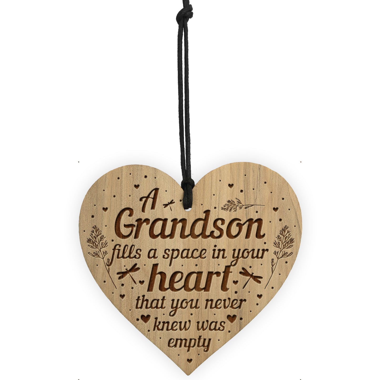 Gift For Grandson Engraved Heart Grandson Birthday Christmas