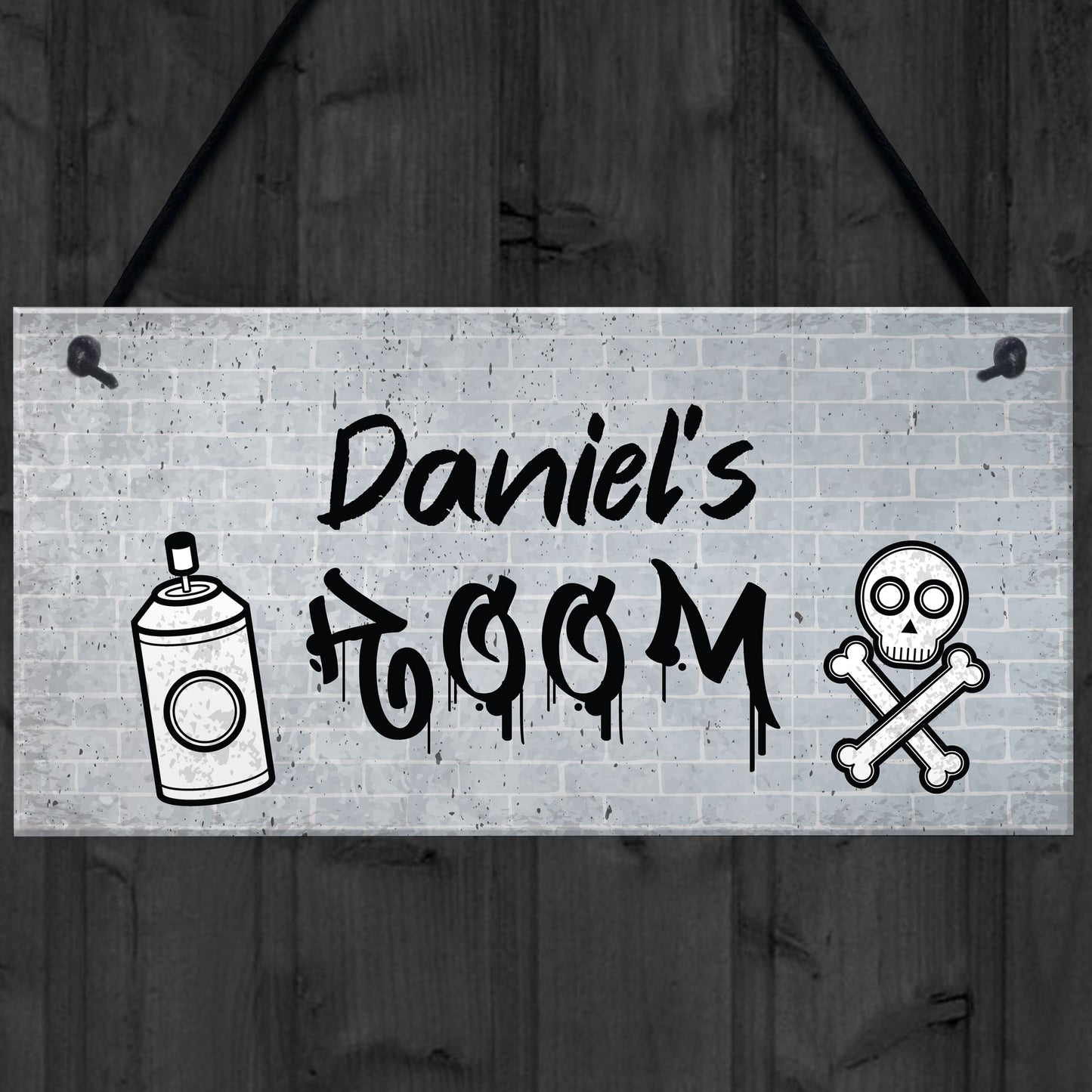 Personalised Boy Bedroom Sign Door Plaque Girl Boy Room Graffiti