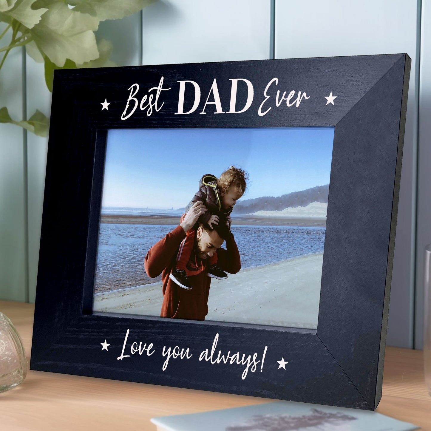 Novelty Fathers Day Birthday Gift For Dad Photo Frame Wood
