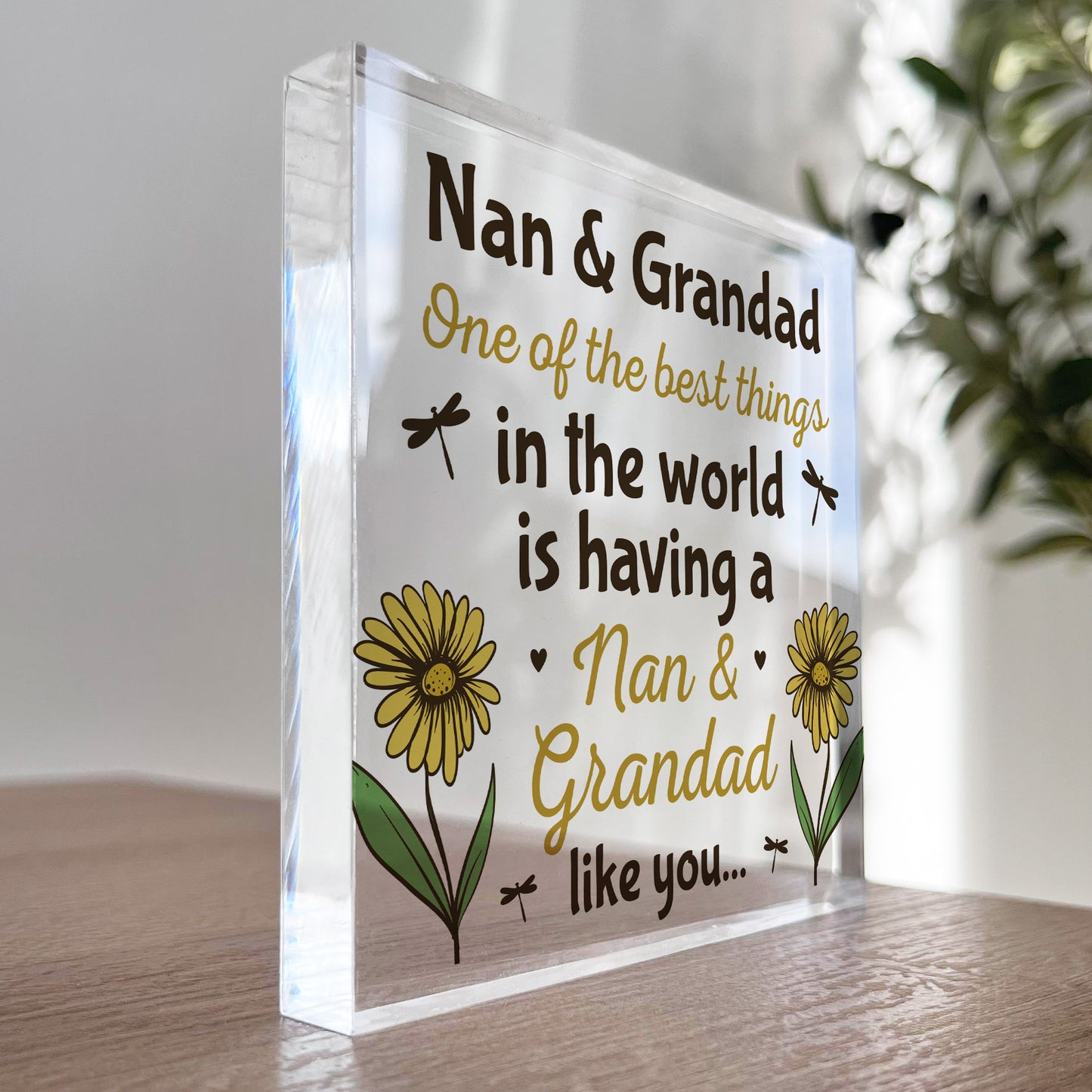 Nan and Grandad Gifts Acrylic Block Thank You Gift For Nan