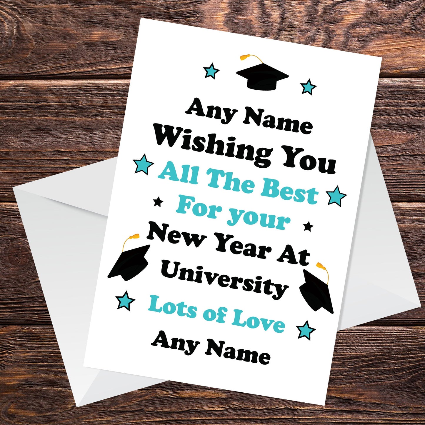 Personalised Good Luck At University Card Daughter Son Card