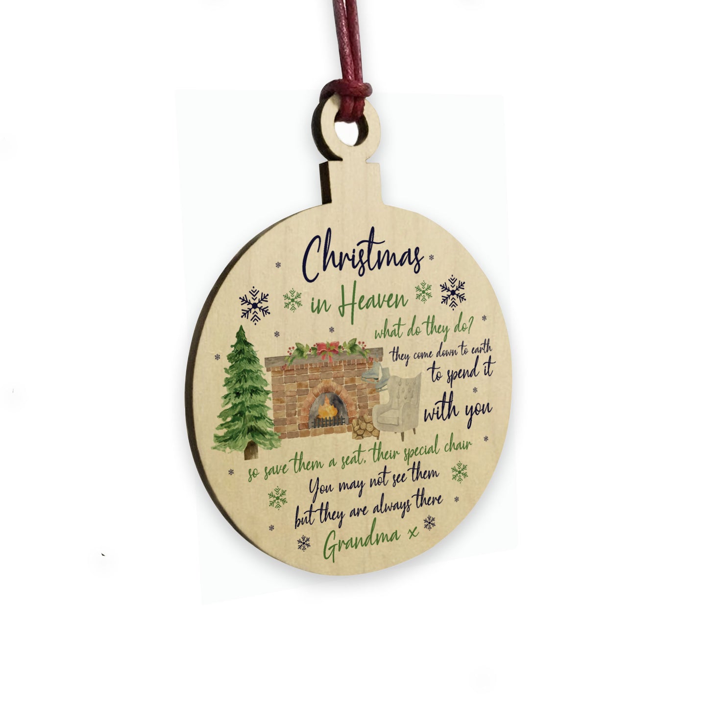Christmas Bauble For Grandma Remembrance Christmas In Heaven