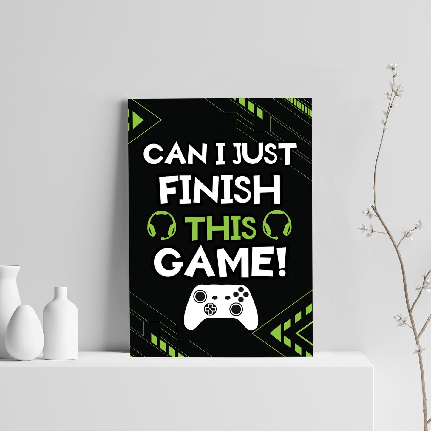 Gaming Black Prints Posters For Boys Bedroom Novelty Gamer Xbox