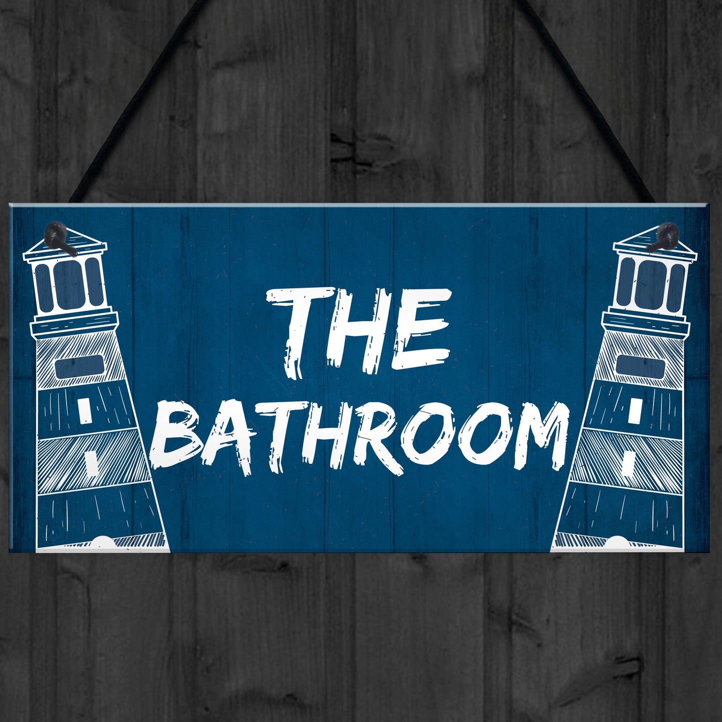 THE BATHROOM Sign Nautical Theme Toilet Loo Bathroom Sign