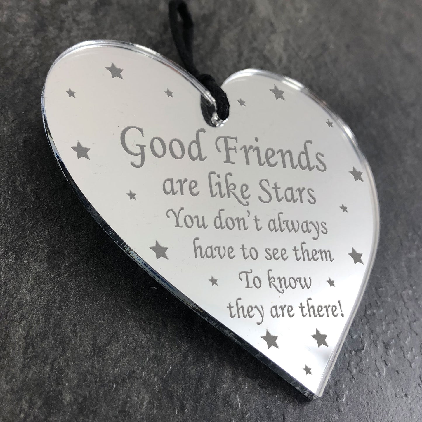 Friends Like Stars Plaque Best Friend Plaque Engraved Heart