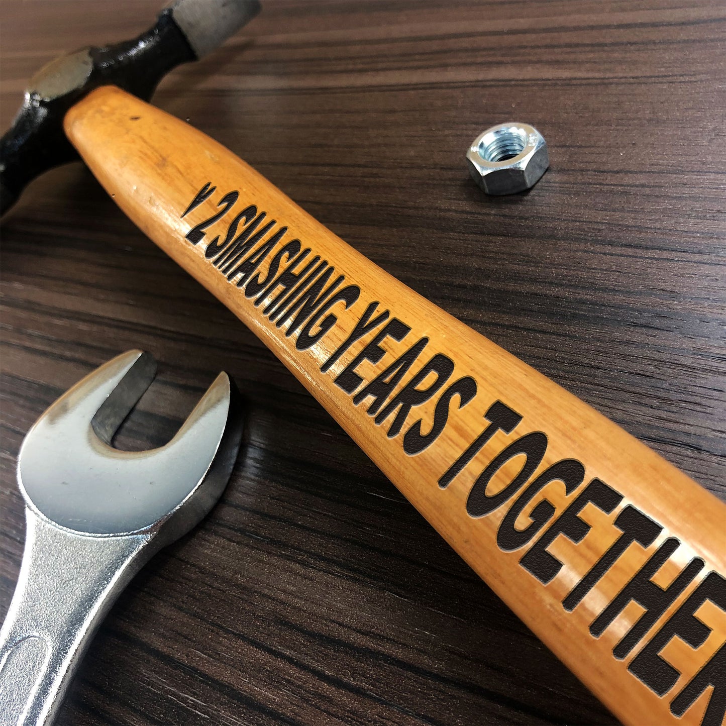 Engraved Hammer 2 Year Anniversary Novelty Gift For Him