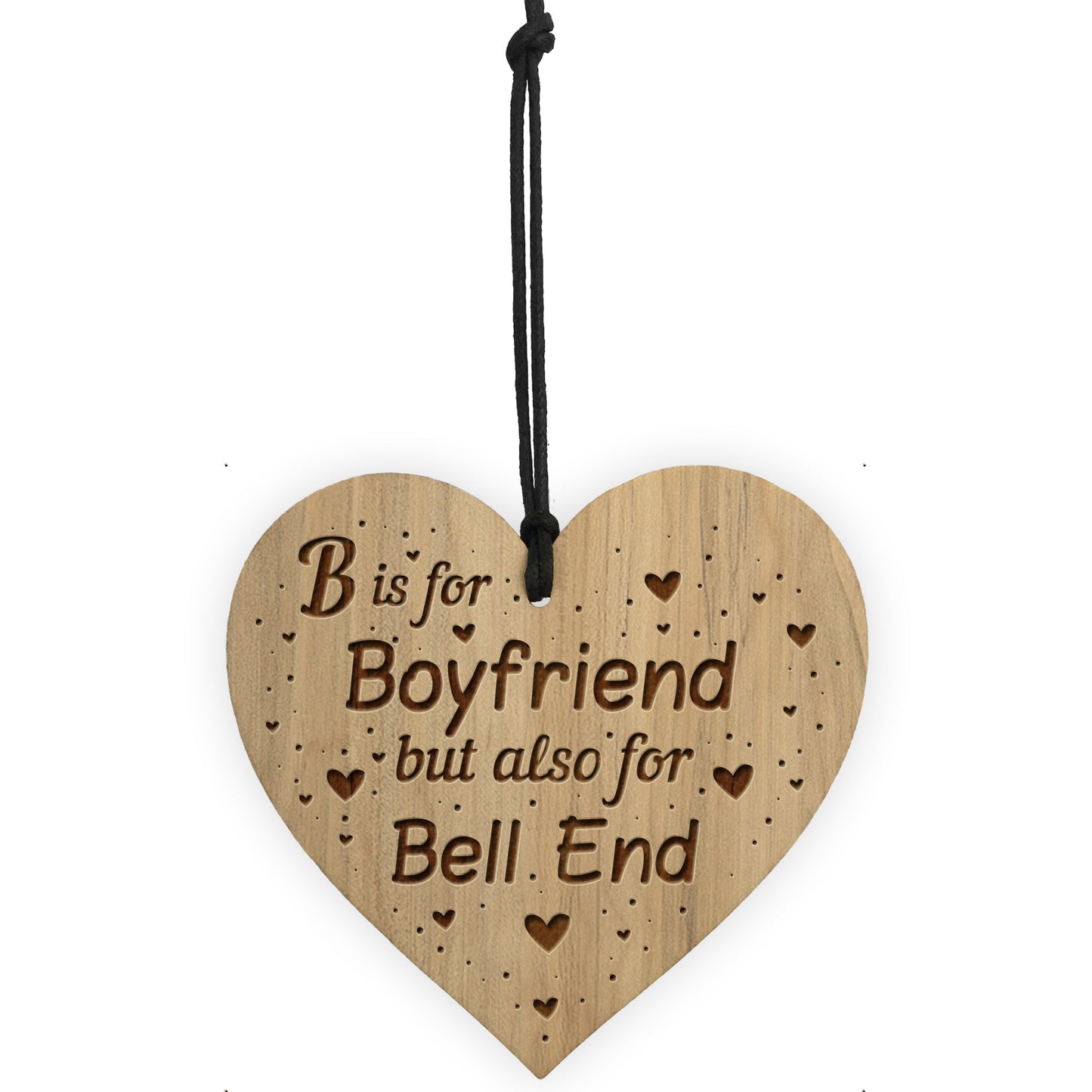 FUNNY Boyfriend Gift Engraved Heart Boyfriend Birthday Christmas