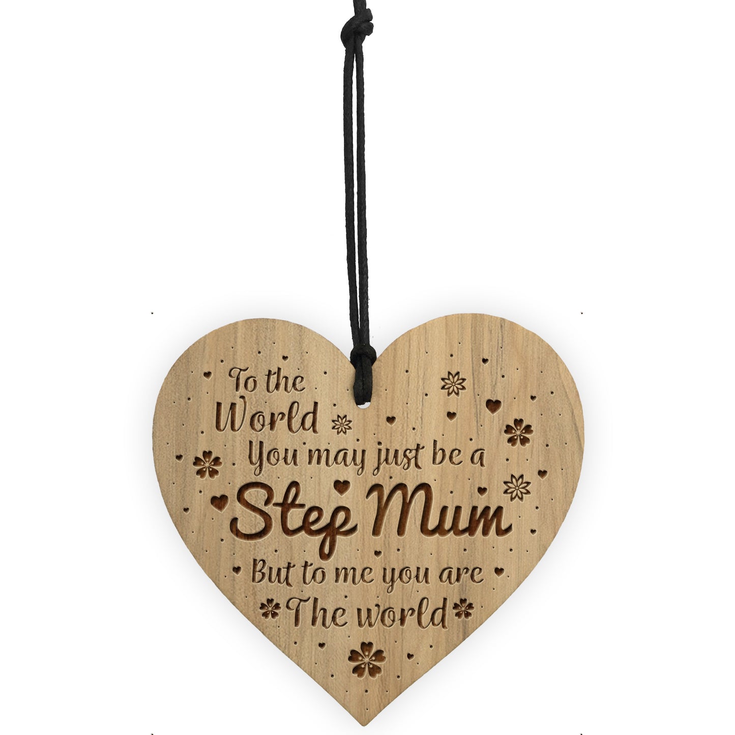 Gift For Step Mum Birthday Christmas Engraved Heart Thank You
