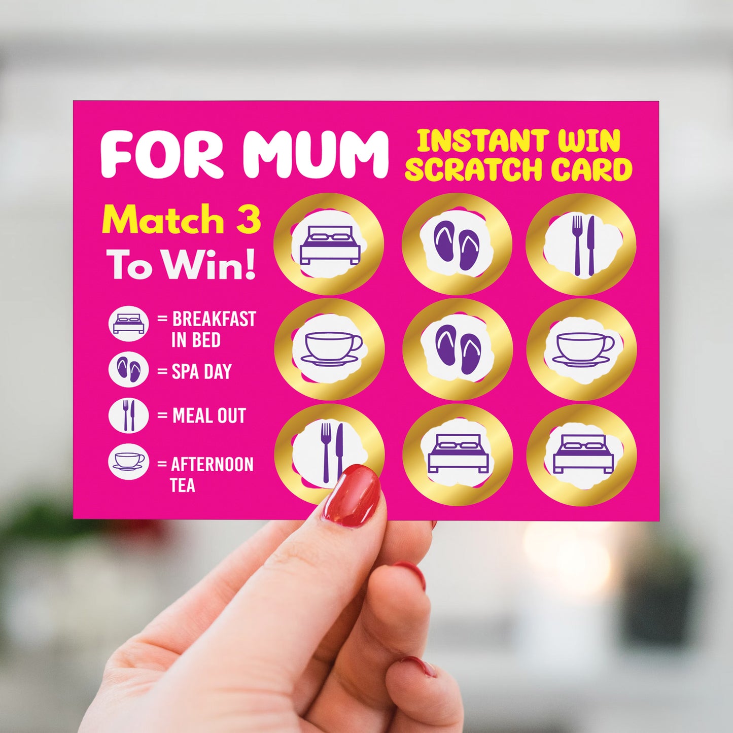 Mum Gift Surprise Scratch Card Gift Birthday Mothers Day
