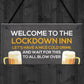Lockdown Inn Funny Home Bar Sign Man Cave Garage Door Sign