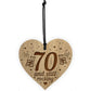70th Birthday Gifts Engraved Heart 70th Birthday Decorations