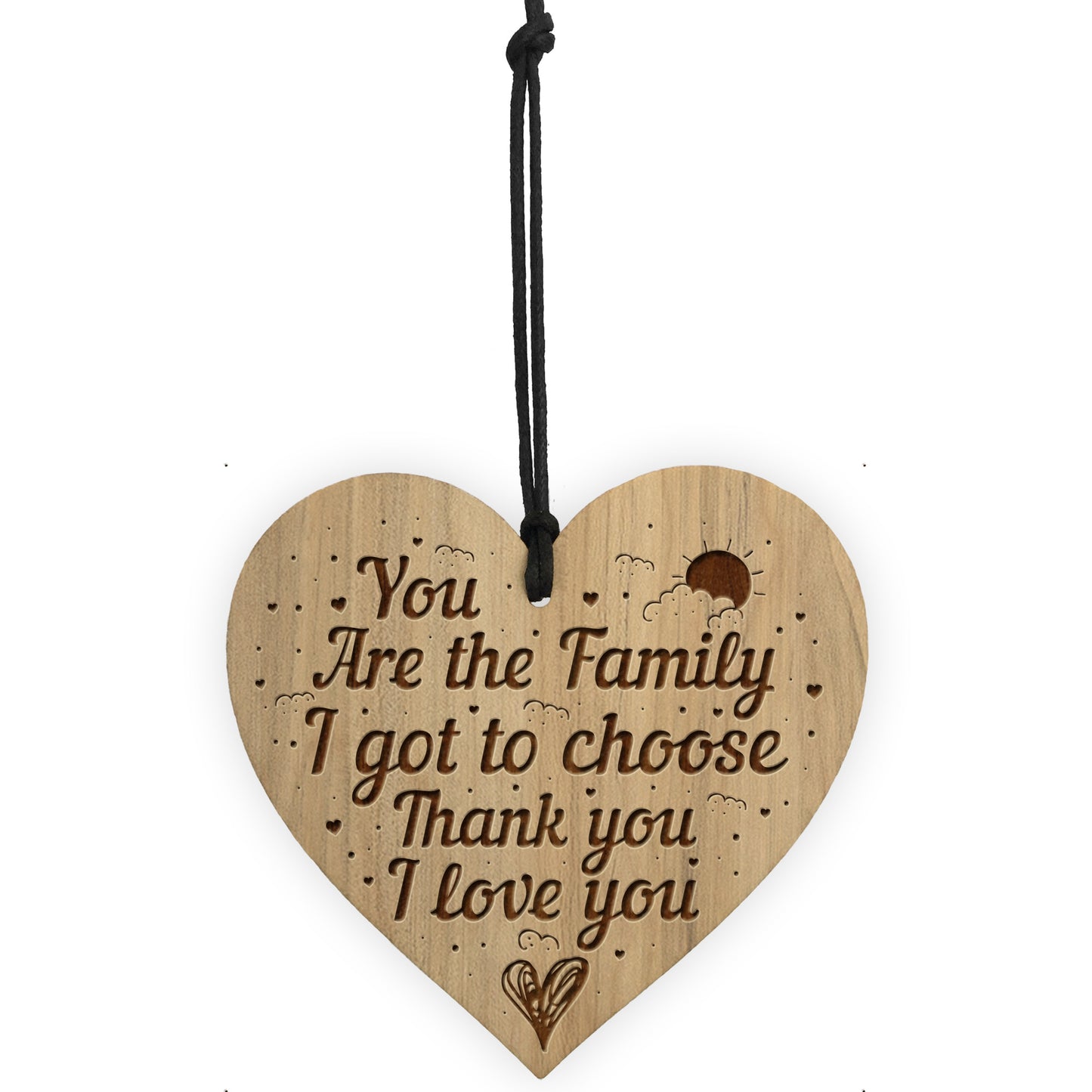 Friendship Thank You Engraved Gift For Best Friend Wood Heart