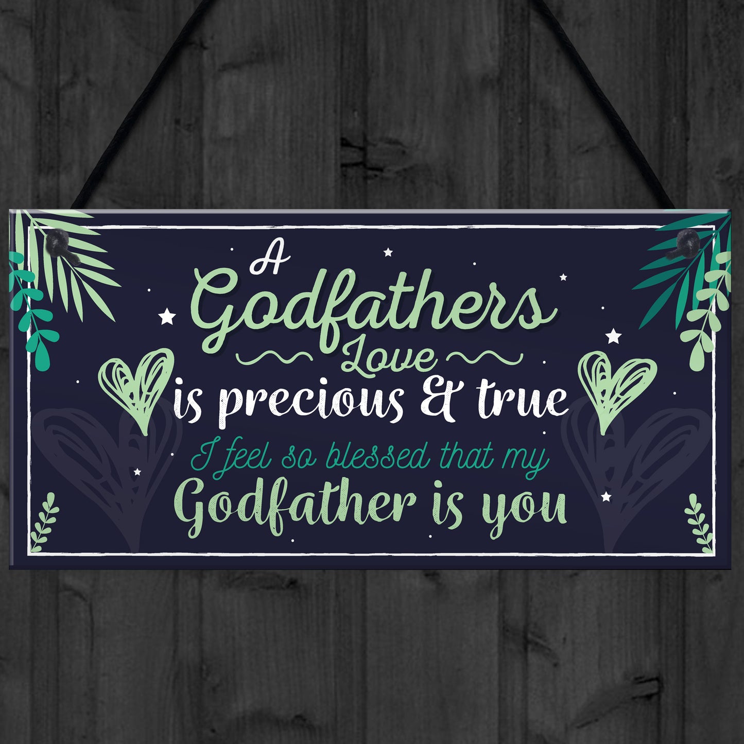 Godfather Godparent Gift Thank You Christening Gift Hanging Sign