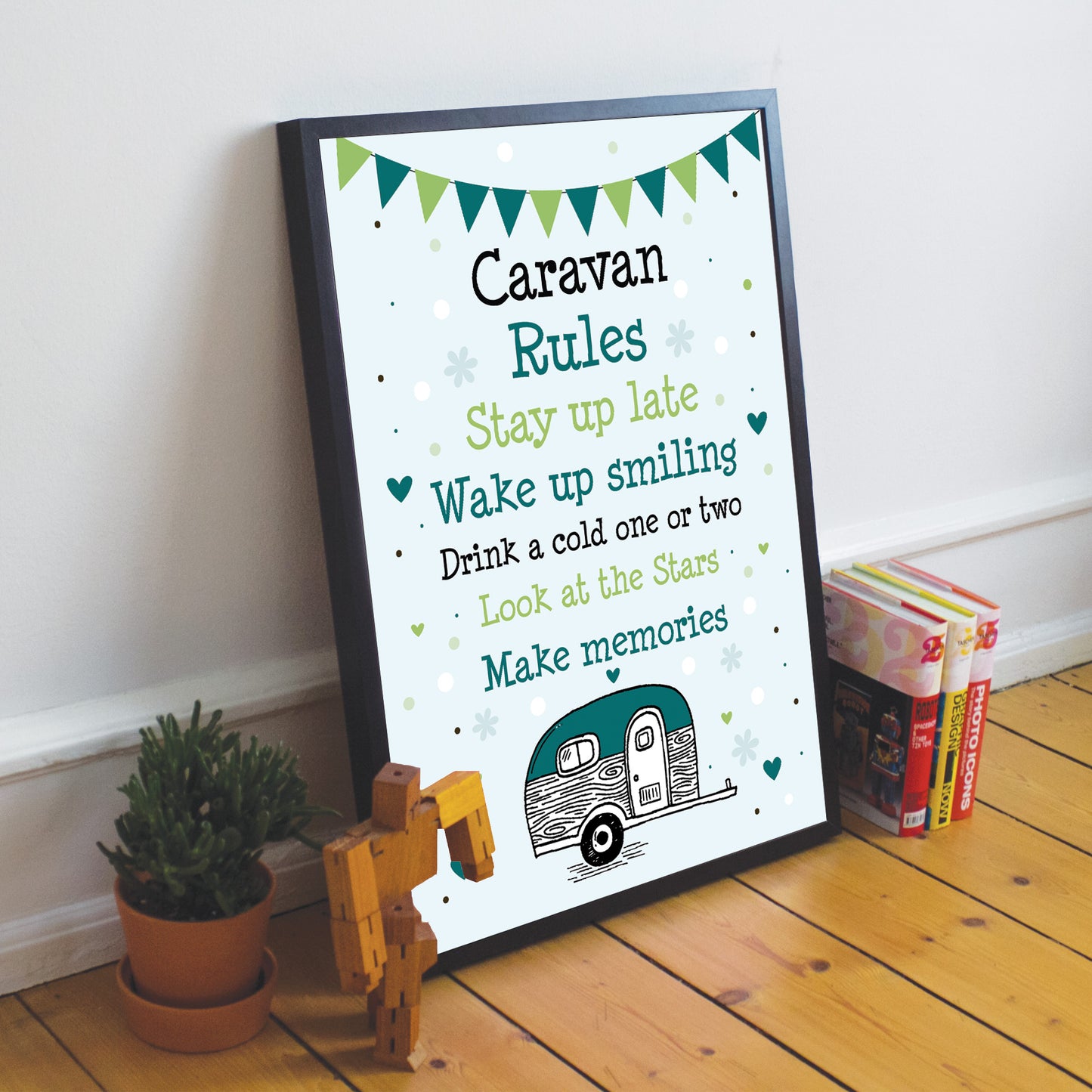 Caravan Rules Sign Novelty Caravan Sign Framed Print Retirement