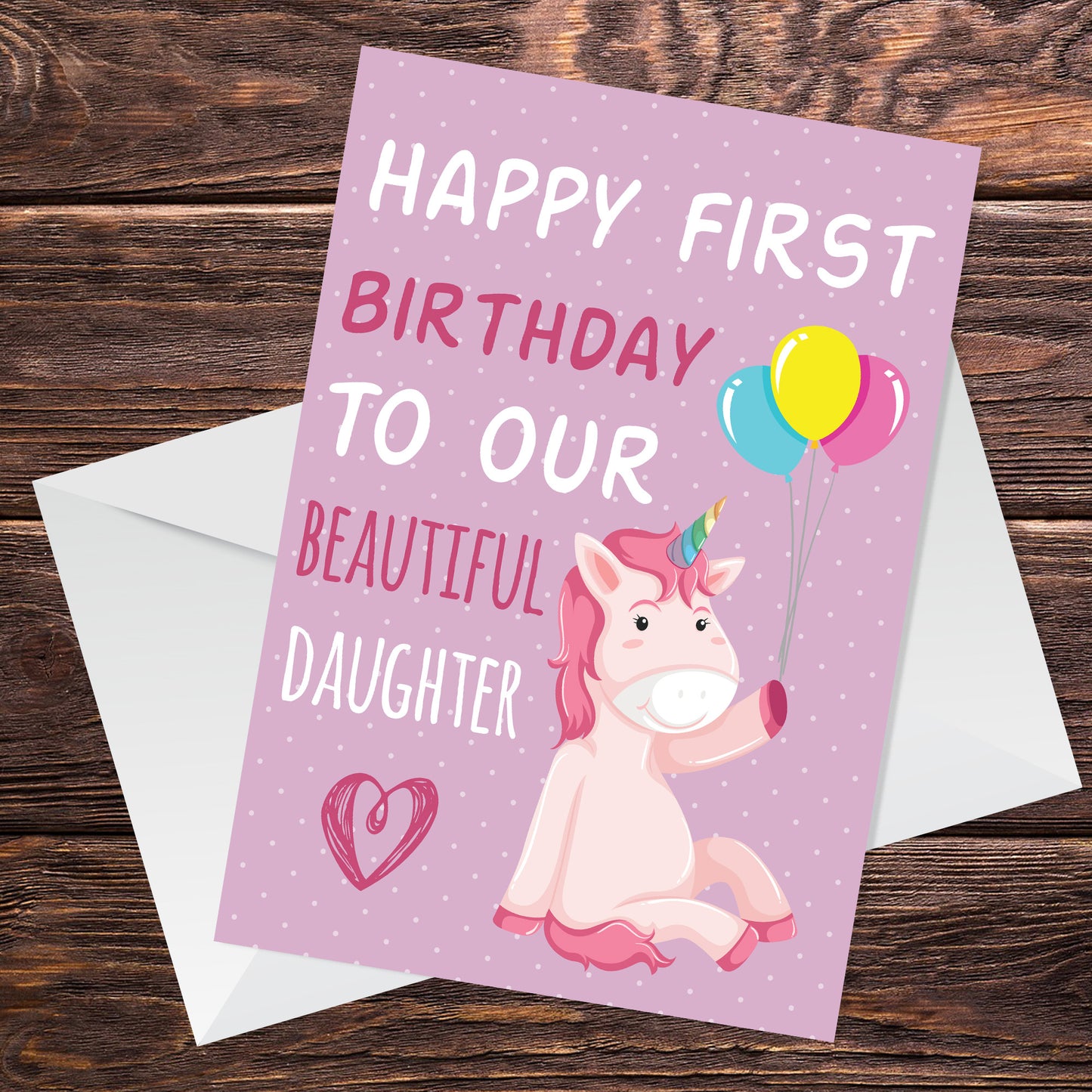 CUTE Birthday Card For Daughter Unicorn Design 1st 2nd 3rd 4th