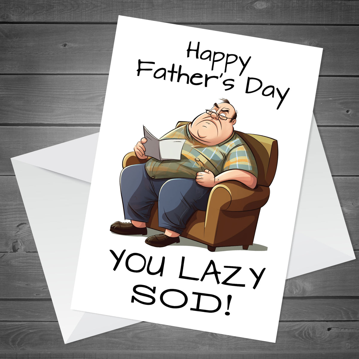 Funny Humour Dad Card For Fathers Day Wooden Heart Joke Gifts