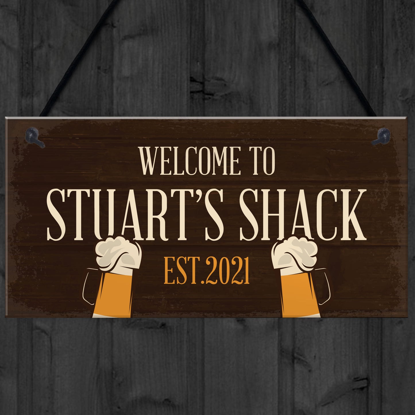 Personalised Bar Shack Sign Novelty Garden Home Bar Man Cave