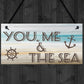 You Me & Sea Nautical Seaside Marine Themed Gift Hanging Plaque