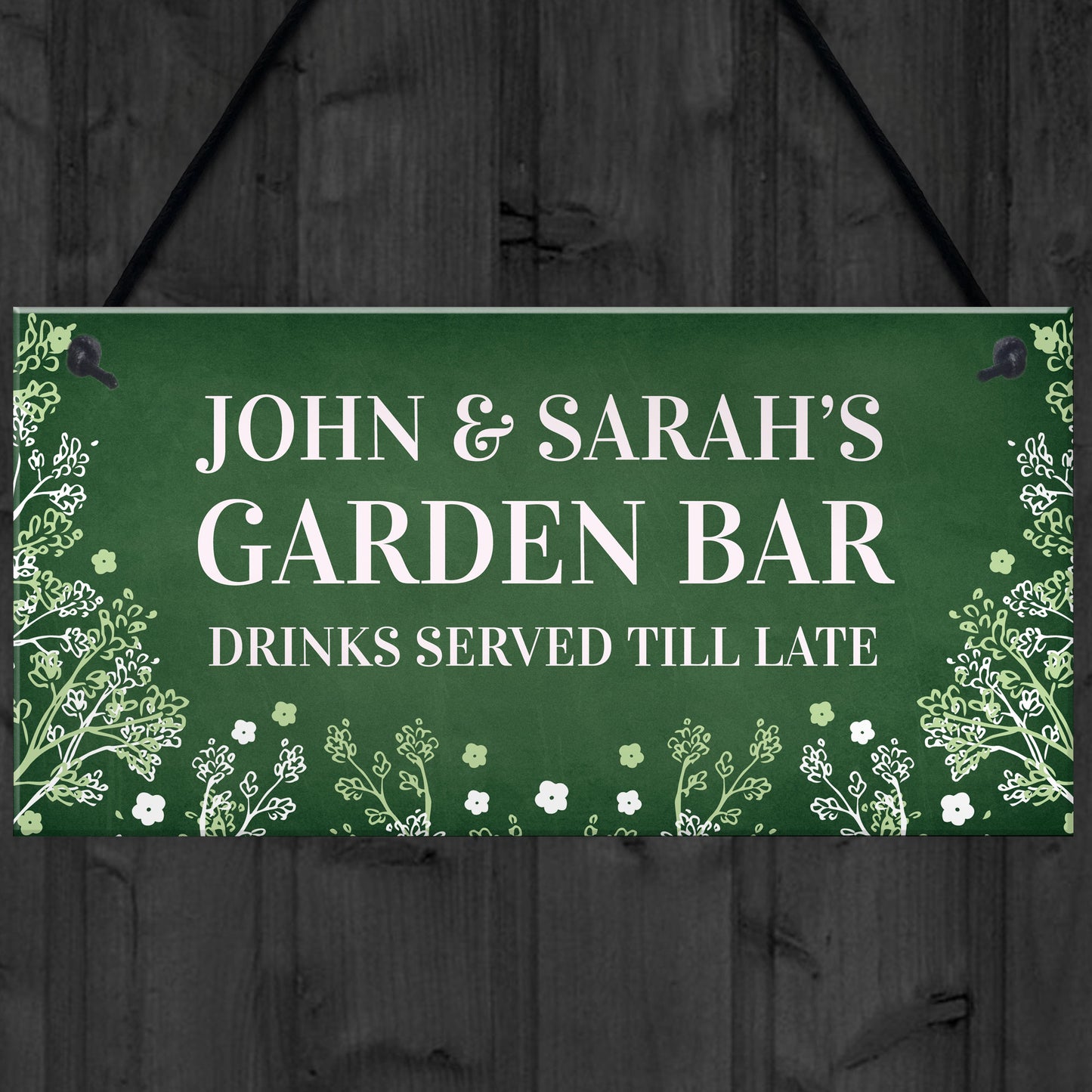 Garden Bar Sign Personalised Home Bar Garden Shed Sign Alcohol