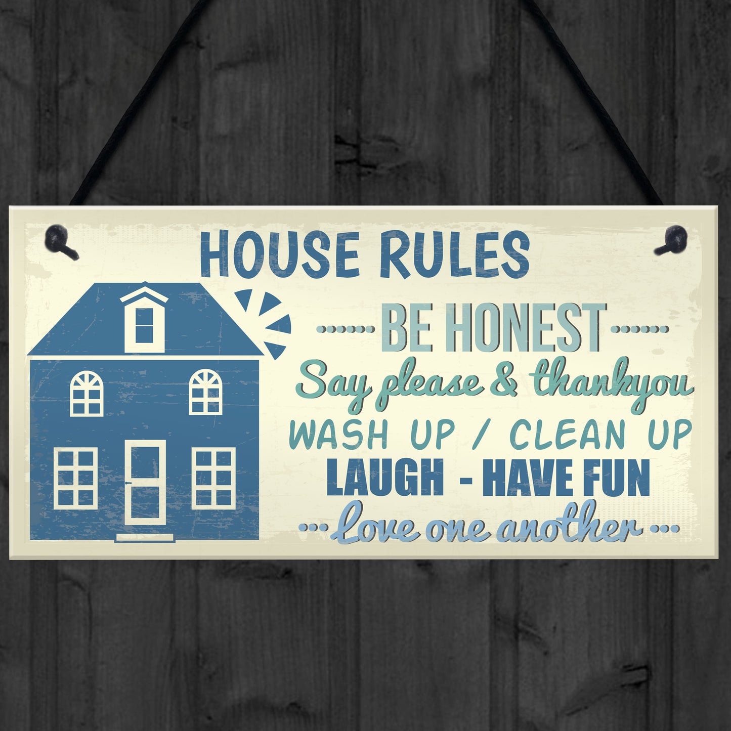 House Rules Cute First Home New House Gifts Home Decor Plaque